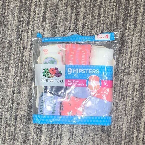 Brand New Fruit of the Loom Lot of 9 Multicolor Women's Hipster Underwear Size 4 - Picture 1 of 5